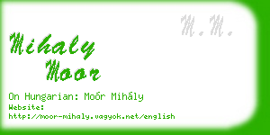 mihaly moor business card